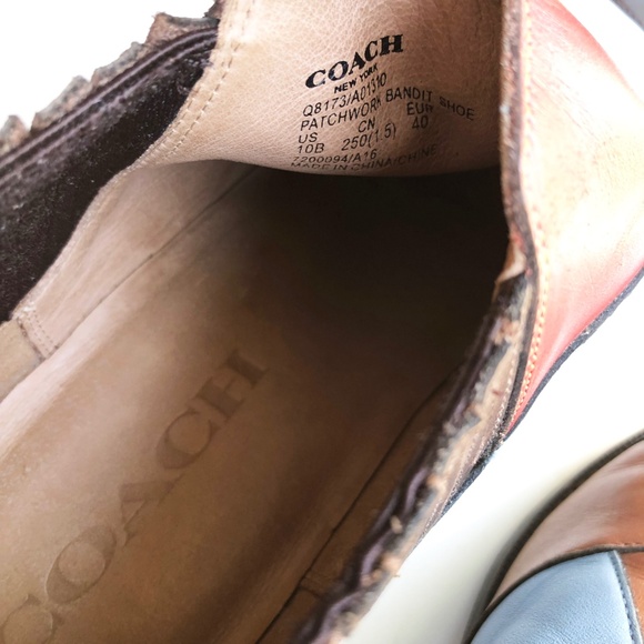 Coach leather patchwork multicolor boots - Picture 7 of 7